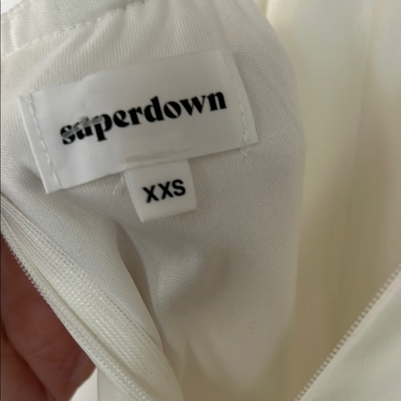 Superdown by Revolve:Elegant White Ruffle Mini Dress - Picture 3 of 8